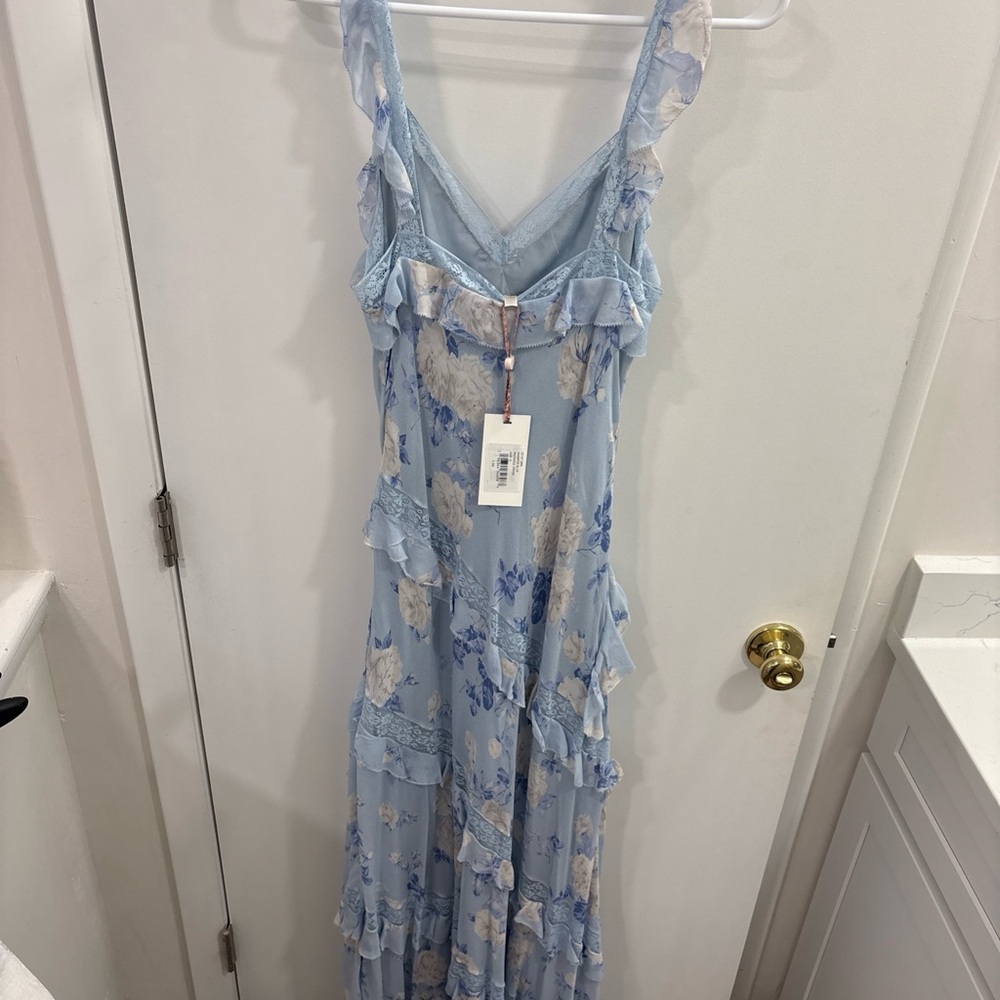 LoveShackFancy Blue Floral Maxi Dress - Picture 3 of 3